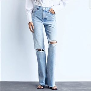 Zara high waist wide leg jeans